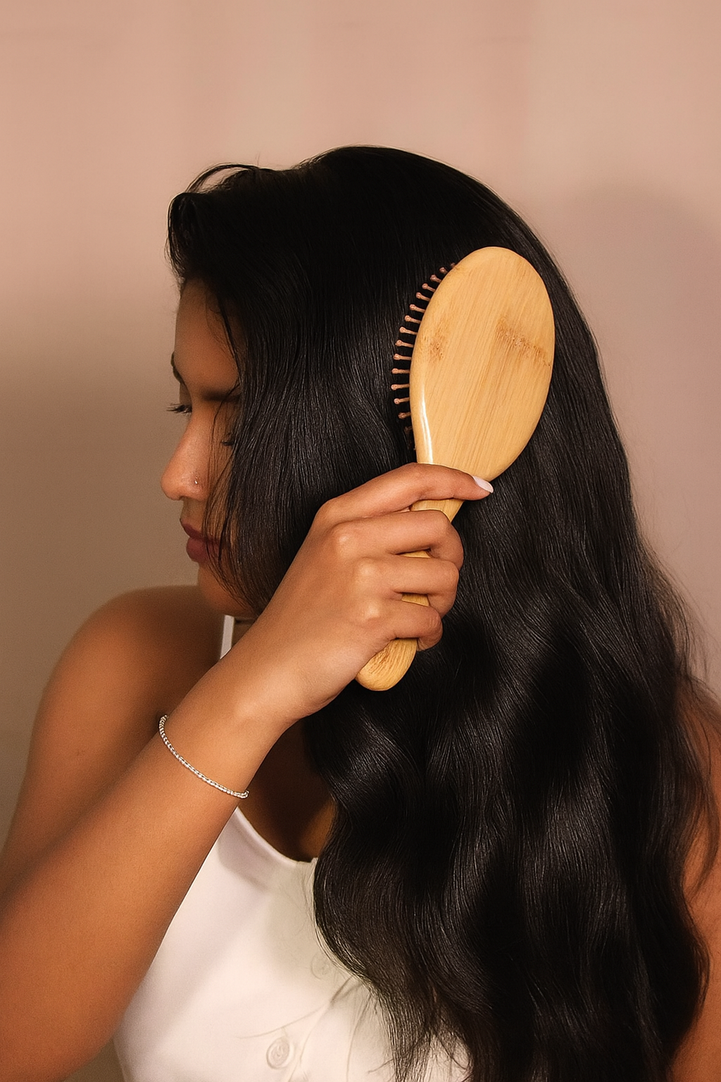 Brosse à cheveux en bambou